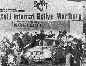 Startovn rampa XVIII.Rallye Wartburg 1975
